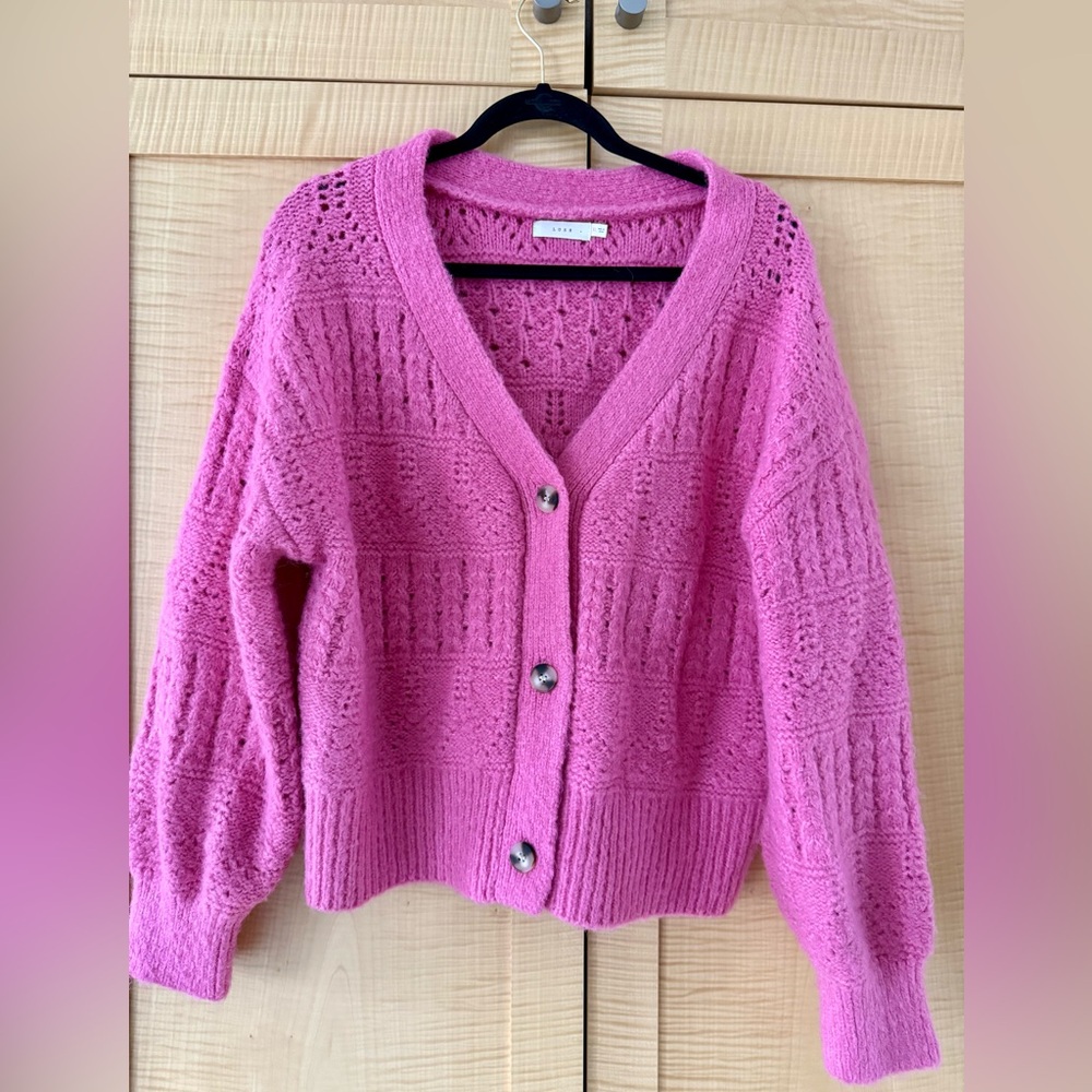 Lush Fuchsia Knit Women's Cardigan